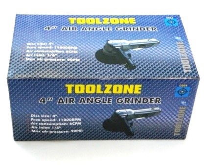 AIR ANGLE GRINDER 4 FREE SPEED 11000 rpm AIR INLET 1/4 DISC SIZE 4 - TOOLZONE KDPAT079 thumbnail 2