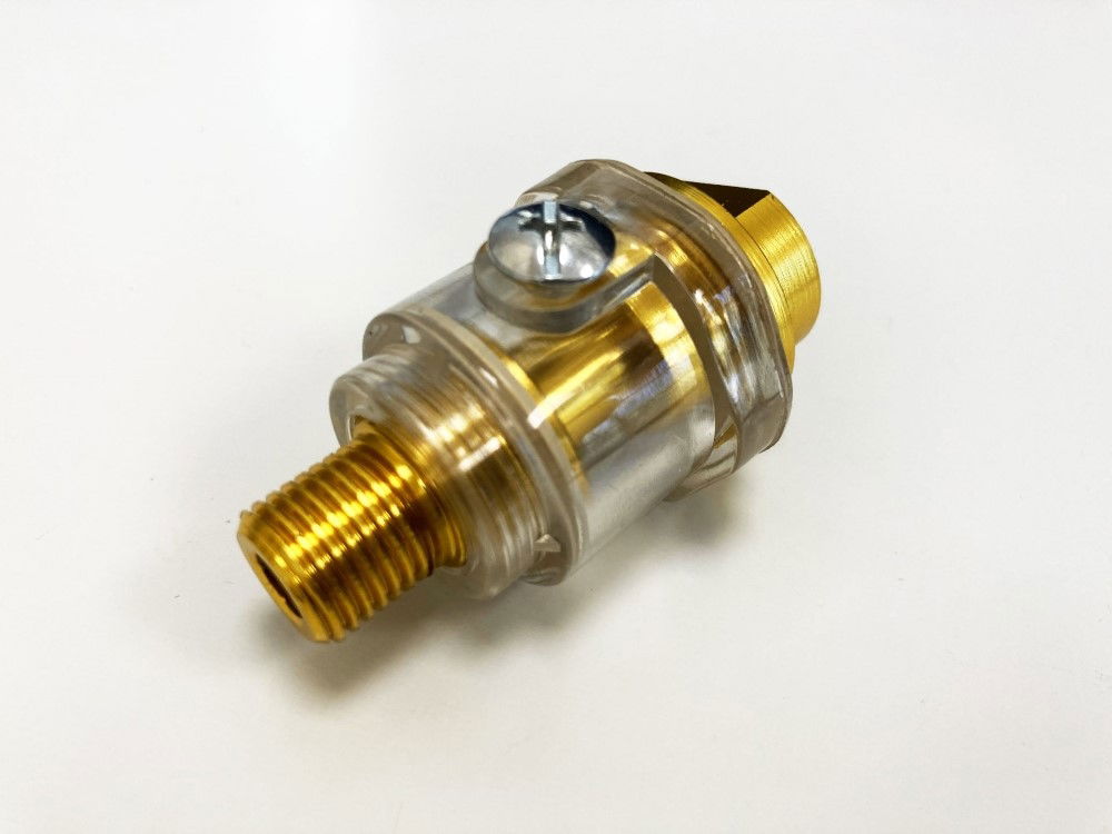 MINI IN LINE OILER 1/4 bsp FOR AIR TOOLS INCLUDES CONDENSATION VALVE - TOOLZONE KDPAT096 thumbnail 4