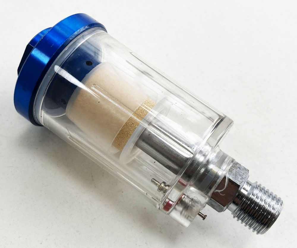 IN LINE MOISTURE TRAP 1/4 bsp INCLUDES CONDENSATION VALVE CLEAR FILTER BOWL - TOOLZONE KDPAT097 thumbnail 5