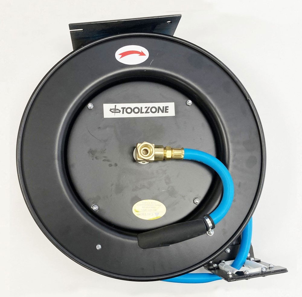 RETRACTABLE AIR HOSE 50ft 1/2 WORKING PRESSURE 300psi AUTO REWIND - TOOLZONE KDPAT104 thumbnail 3