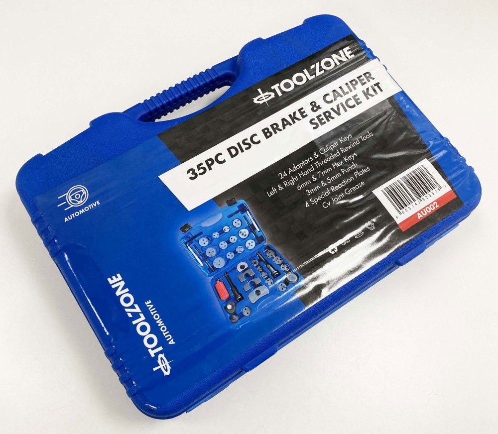 DISC BRAKE AND CALIPER SERVICE KIT 35pc INCLUDES 24 ADAPTORS - TOOLZONE KDPAU002 thumbnail 2
