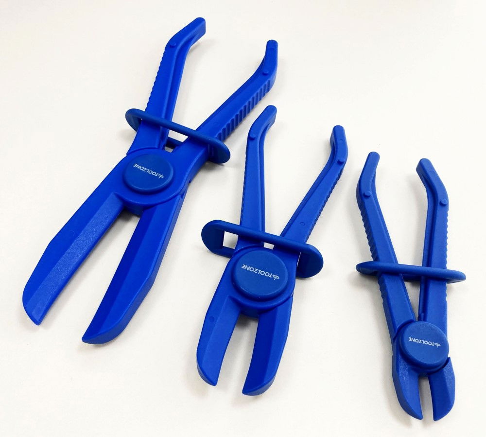 HOSE CLAMP PLIER SET 3pc FOR COOLANT FUEL AND VACUUM HOSES - TOOLZONE KDPAU004 thumbnail 4