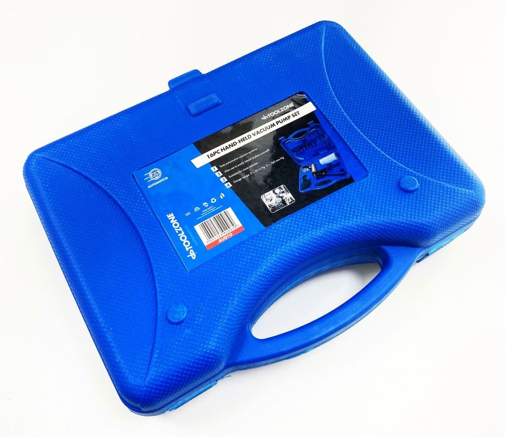 HAND HELD VACUUM PUMP SET 16pc WITH PRESSURE GAUGE 0-30inhg 0-760mmhg - TOOLZONE KDPAU010 thumbnail 2