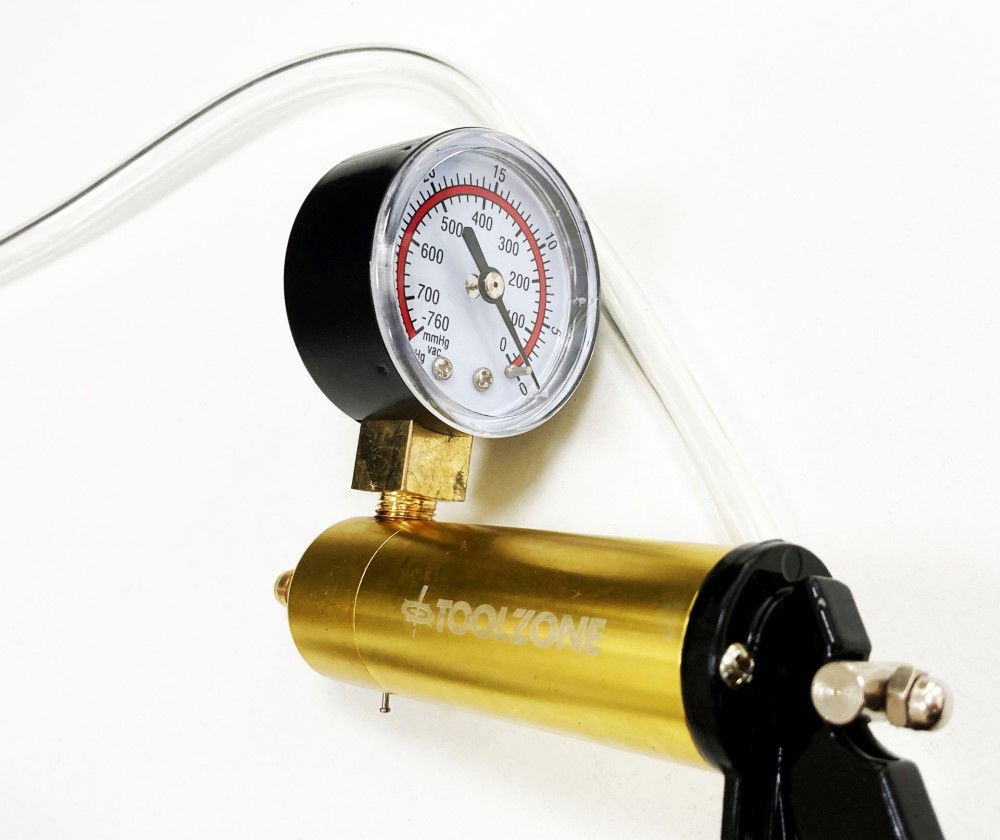 HAND HELD VACUUM PUMP SET 16pc WITH PRESSURE GAUGE 0-30inhg 0-760mmhg - TOOLZONE KDPAU010 thumbnail 5
