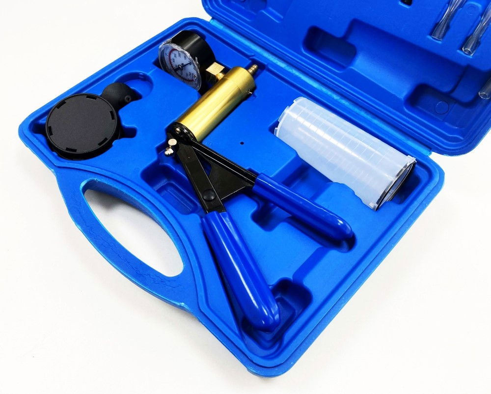 HAND HELD VACUUM PUMP SET 16pc WITH PRESSURE GAUGE 0-30inhg 0-760mmhg - TOOLZONE KDPAU010 thumbnail 7
