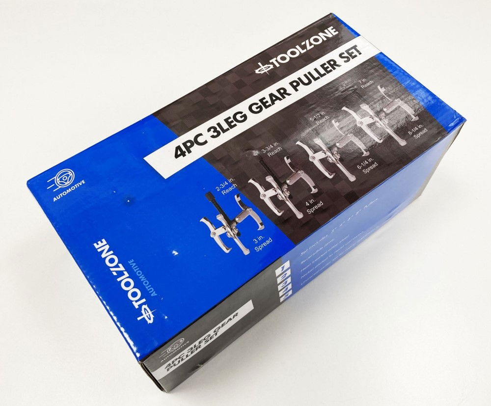 GEAR PULLER SET 4pc 3 LEG 3/4/6/8 REVERSIBLE JAWS - TOOLZONE KDPAU013 thumbnail 2