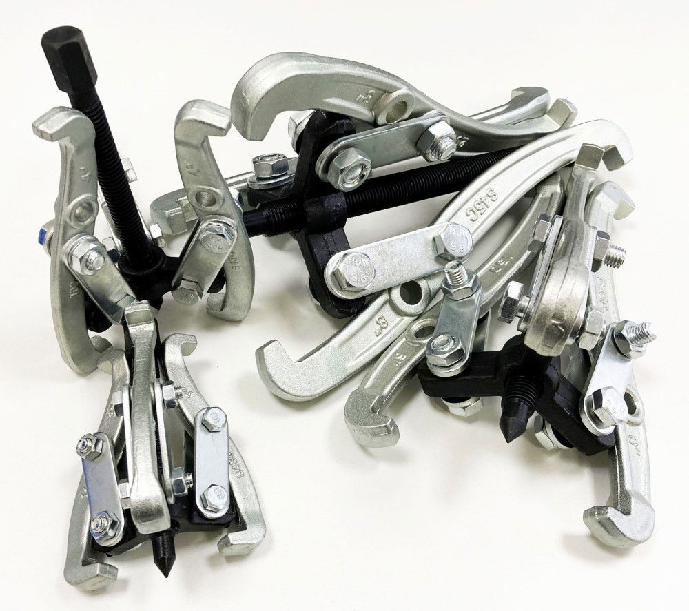 GEAR PULLER SET 4pc 3 LEG 3/4/6/8 REVERSIBLE JAWS - TOOLZONE KDPAU013 thumbnail 4