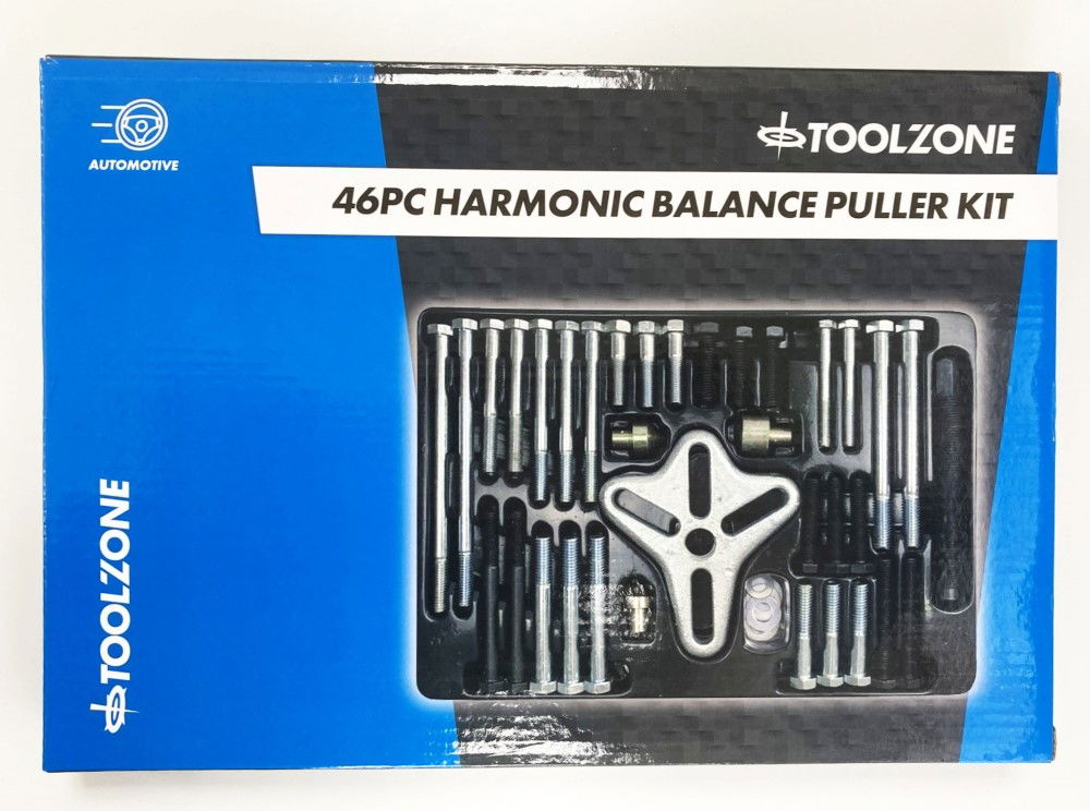 HARMONIC BALANCE PULLER SET 46pc FOR PULLEYS AND STEERING WHEELS - TOOLZONE KDPAU015 image 1