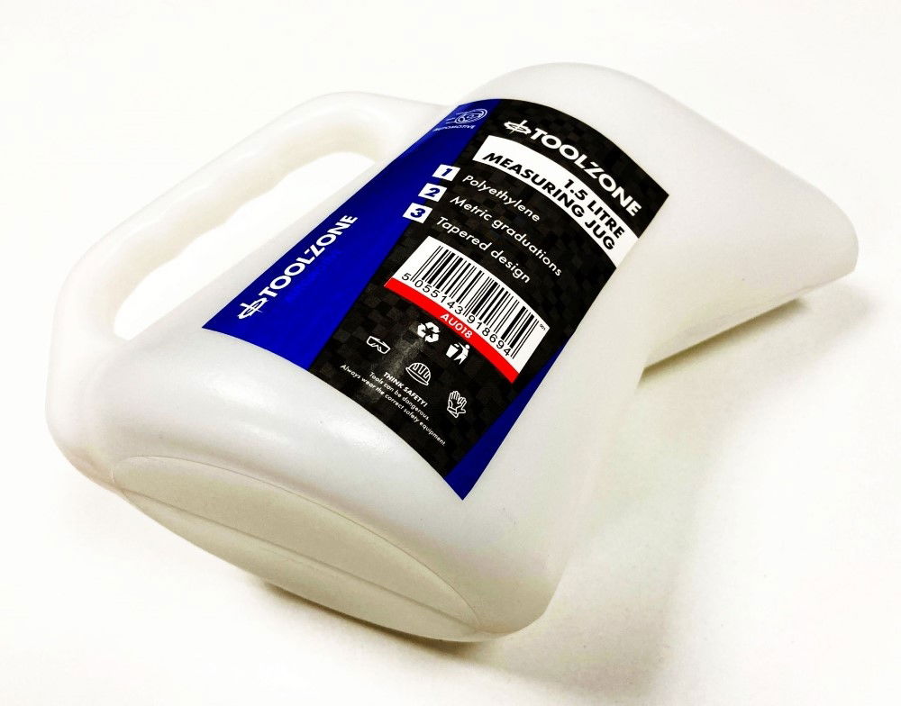 MEASURING JUG 1.5 litre TAPERED POLYETHYLENE WITH FIXED SPOUT - TOOLZONE KDPAU018 thumbnail 2