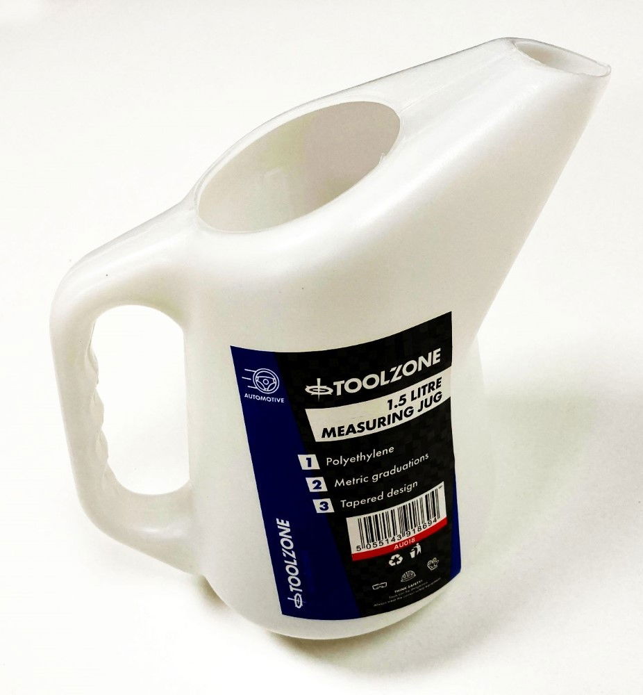 MEASURING JUG 1.5 litre TAPERED POLYETHYLENE WITH FIXED SPOUT - TOOLZONE KDPAU018 thumbnail 3