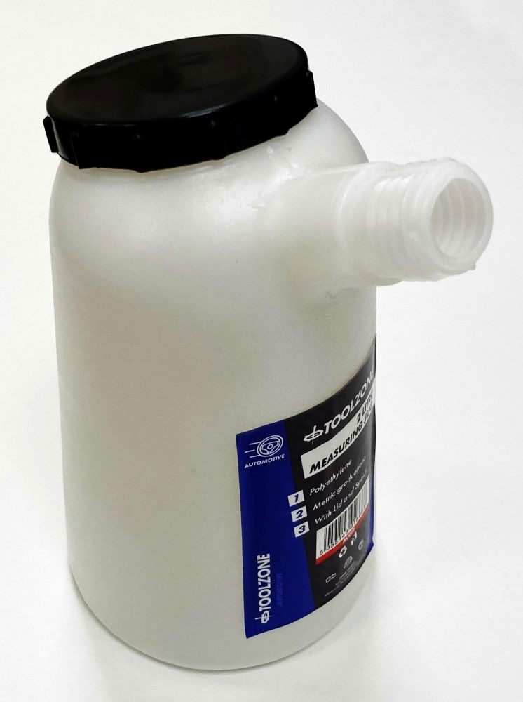 MEASURING JUG 2 litre WITH LID AND FLEXIBLE SPOUT POLYETHYLENE - TOOLZONE KDPAU019 thumbnail 2