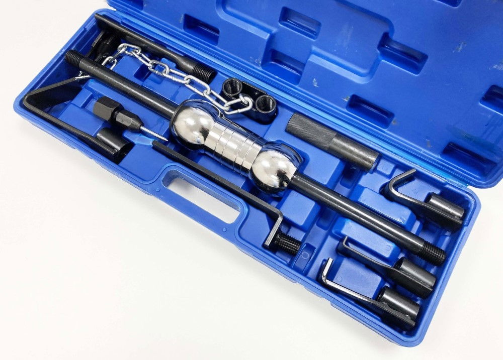 DENT PULLER SET 13pc 10lb SLIDE HAMMER FOR VEHICLE BODIES - TOOLZONE KDPAU026 thumbnail 4