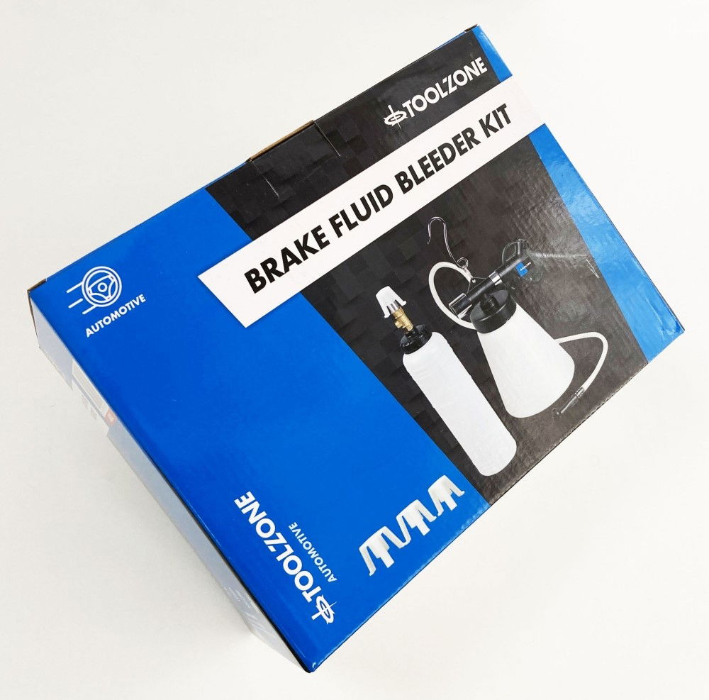 BRAKE FLUID BLEEDER KIT PNEUMATIC 750ml 70-120 psi 2m TUBE - TOOLZONE KDPAU032 thumbnail 2