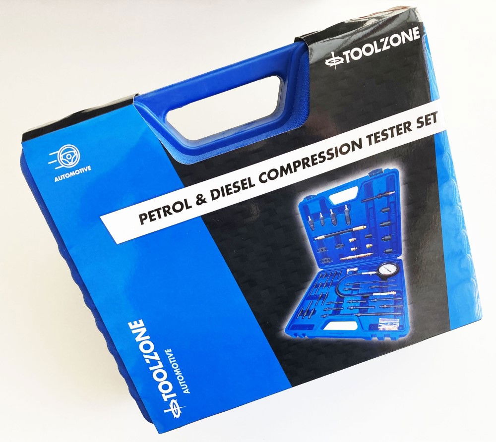 MASTER COMPRESSION TEST KIT FOR PETROL AND DIESEL ENGINES 64mm GAUGE - TOOLZONE KDPAU036 thumbnail 2