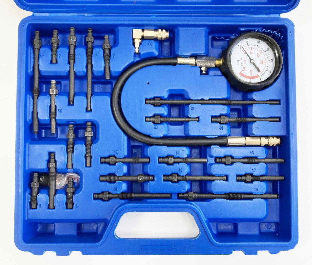 MASTER COMPRESSION TEST KIT FOR PETROL AND DIESEL ENGINES 64mm GAUGE - TOOLZONE KDPAU036 thumbnail 5