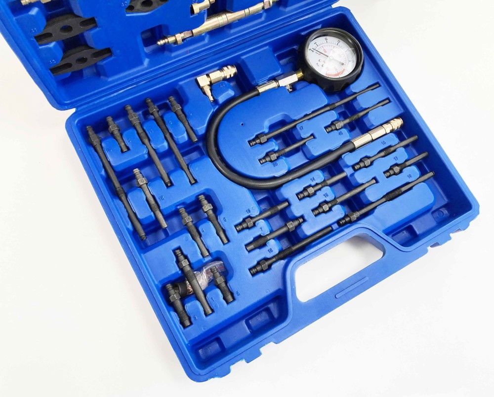 MASTER COMPRESSION TEST KIT FOR PETROL AND DIESEL ENGINES 64mm GAUGE - TOOLZONE KDPAU036 thumbnail 7