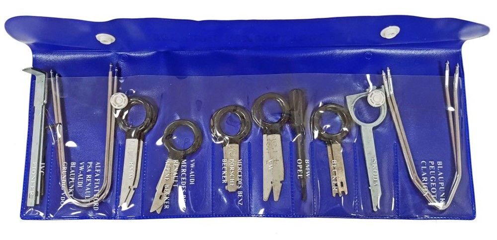 RADIO REMOVAL TOOL SET 20pc FOR CAR STEREO - TOOLZONE KDPAU041 thumbnail 2