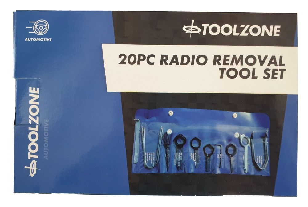 RADIO REMOVAL TOOL SET 20pc FOR CAR STEREO - TOOLZONE KDPAU041 thumbnail 3