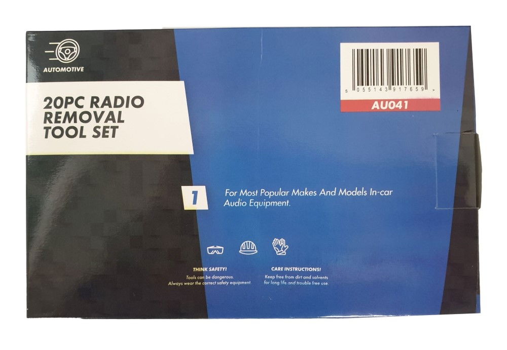 RADIO REMOVAL TOOL SET 20pc FOR CAR STEREO - TOOLZONE KDPAU041 thumbnail 4