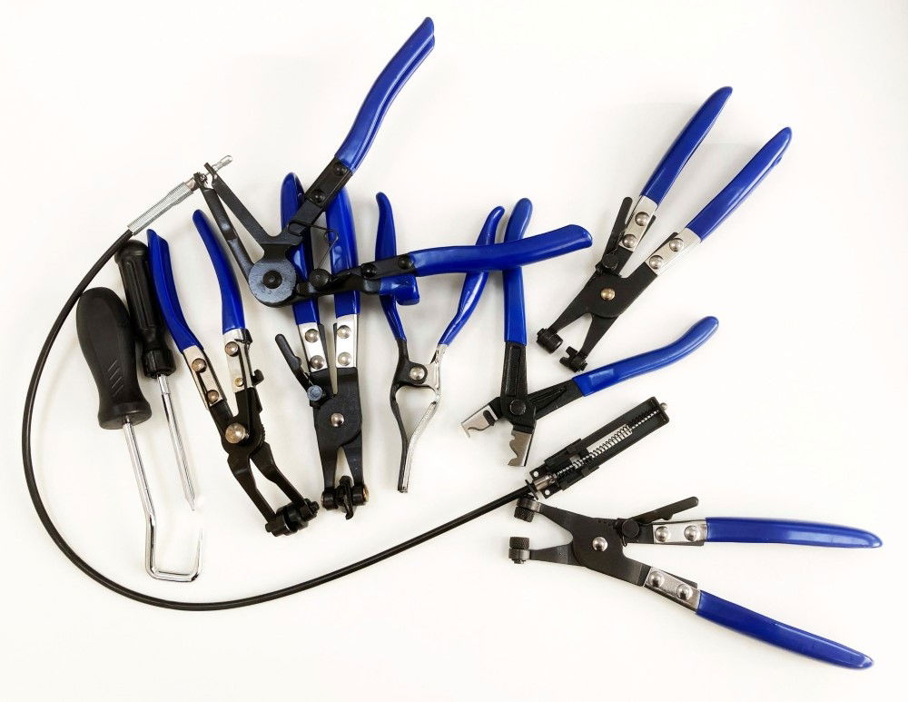HOSE CLAMP PLIER SET 9pc WITH REMOVER AND SWIVEL JAW TOOLS - TOOLZONE KDPAU043 thumbnail 3