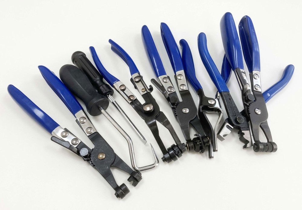 HOSE CLAMP PLIER SET 9pc WITH REMOVER AND SWIVEL JAW TOOLS - TOOLZONE KDPAU043 thumbnail 4