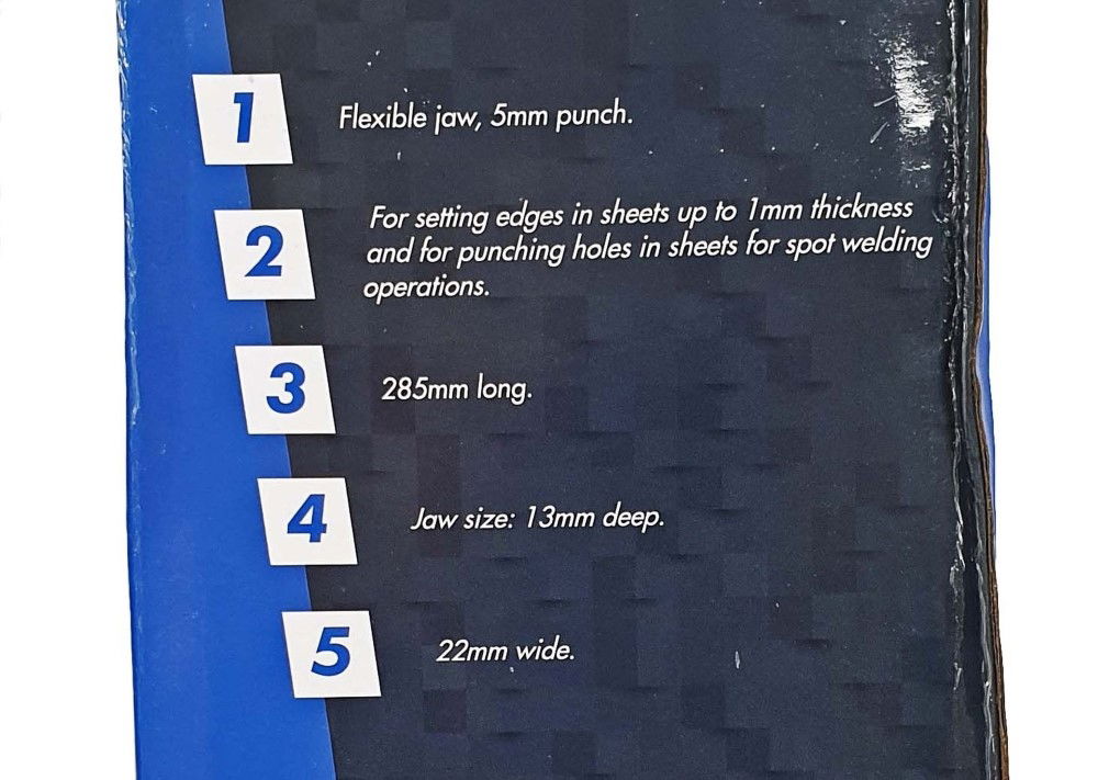 PANEL FLANGING AND PUNCH TOOL 5mm FOR SHEET METAL UP TO 1mm - TOOLZONE KDPAU051 thumbnail 8
