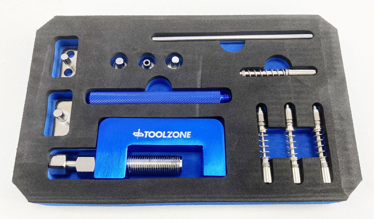 CHAIN BREAKER AND RIVETING TOOL FOR MOTORCYCLE DRIVE CHAINS 3-5mm - TOOLZONE KDPAU052 thumbnail 3
