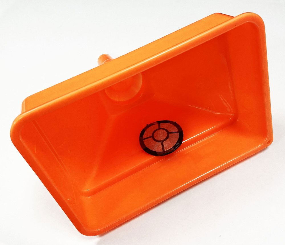 TRACTOR FUNNEL LARGE RECTANGULAR WITH FILTER 275mm x 190mm - TOOLZONE KDPAU056 thumbnail 4