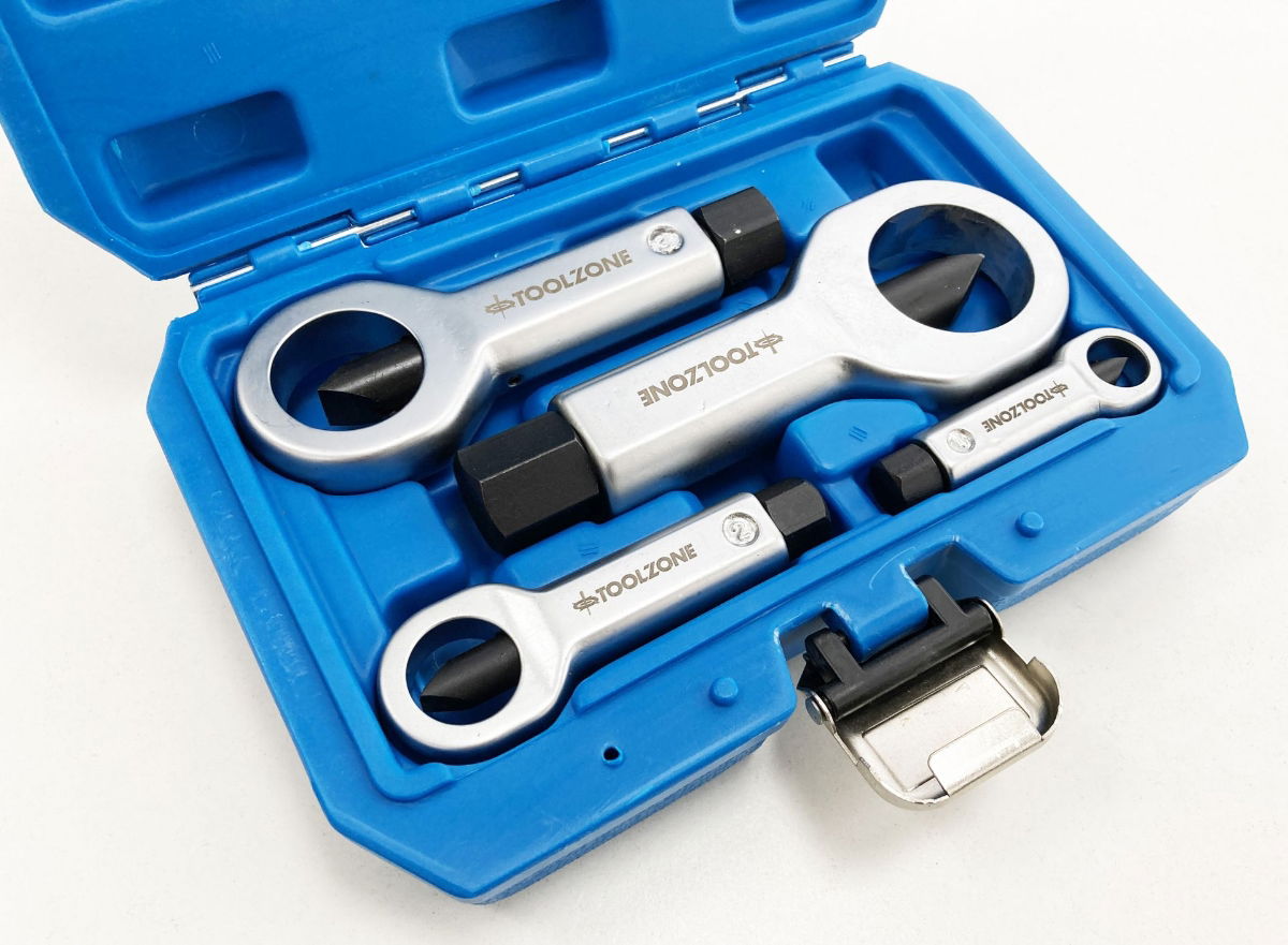 NUT SPLITTER SET 4pc 9-36mm CHROME STEEL WITH CASE - TOOLZONE KDPAU062 thumbnail 8