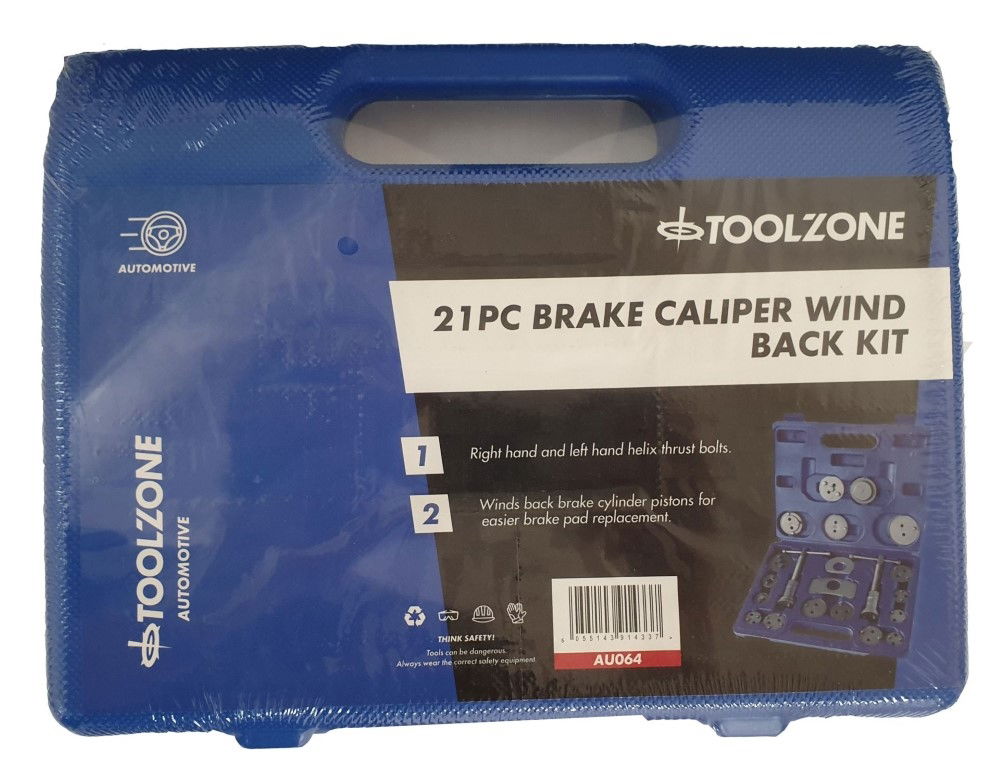 BRAKE CALIPER WIND BACK KIT 21pc WITH CASE - TOOLZONE KDPAU064 thumbnail 2