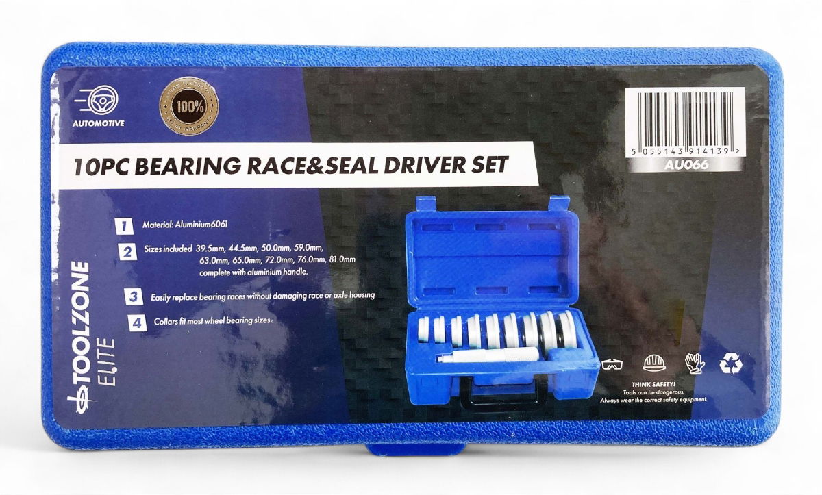 BEARING RACE AND SEAL DRIVER SET 10pc ALUMINIUM WITH HANDLE - TOOLZONE KDPAU066 thumbnail 2