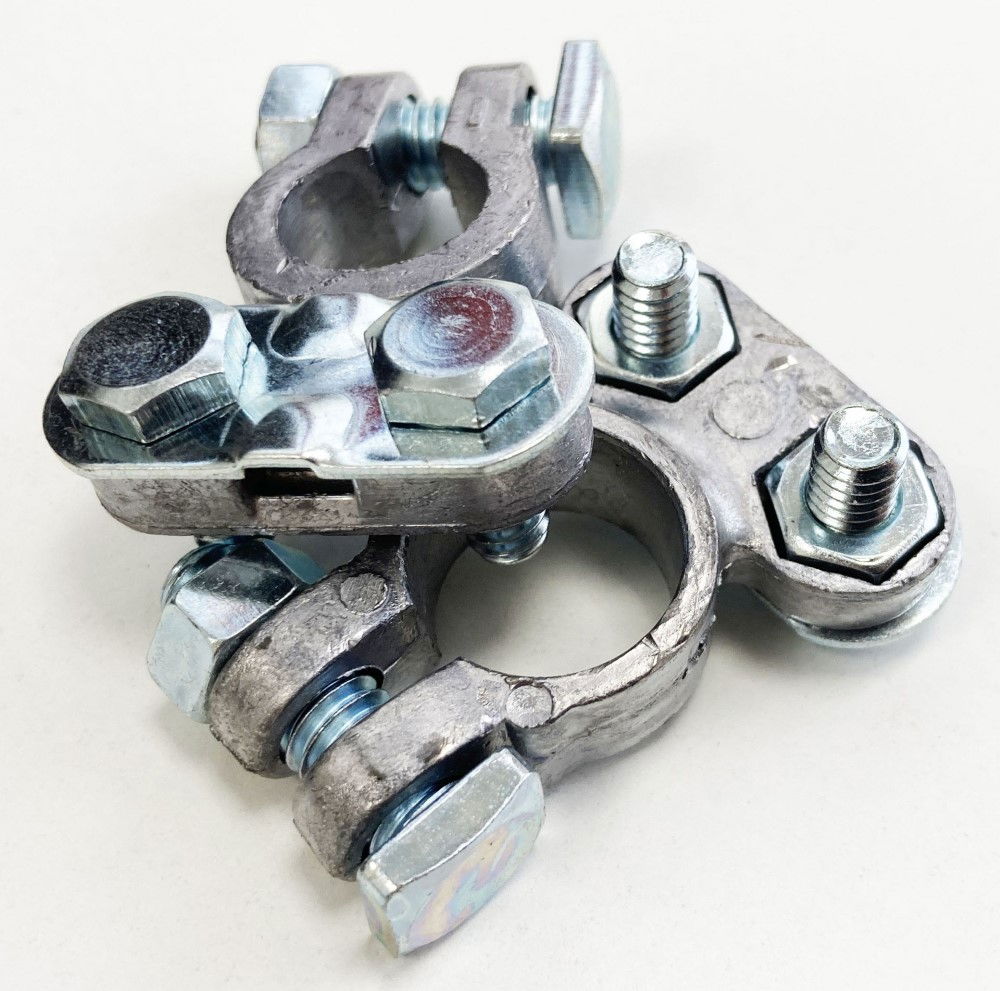 BATTERY TERMINAL CLAMPS 2pc WITH NUTS AND BOLTS - TOOLZONE KDPAU069 thumbnail 4