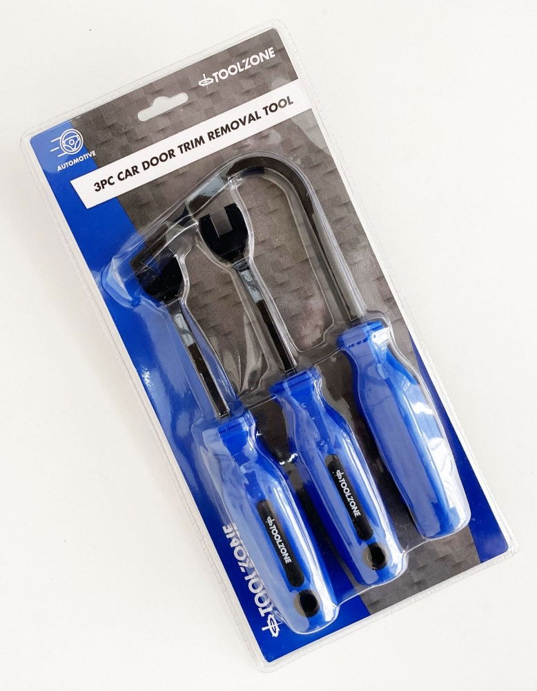 CAR DOOR TRIM REMOVER SET 3pc HEAVY DUTY STEEL - TOOLZONE KDPAU080 thumbnail 2