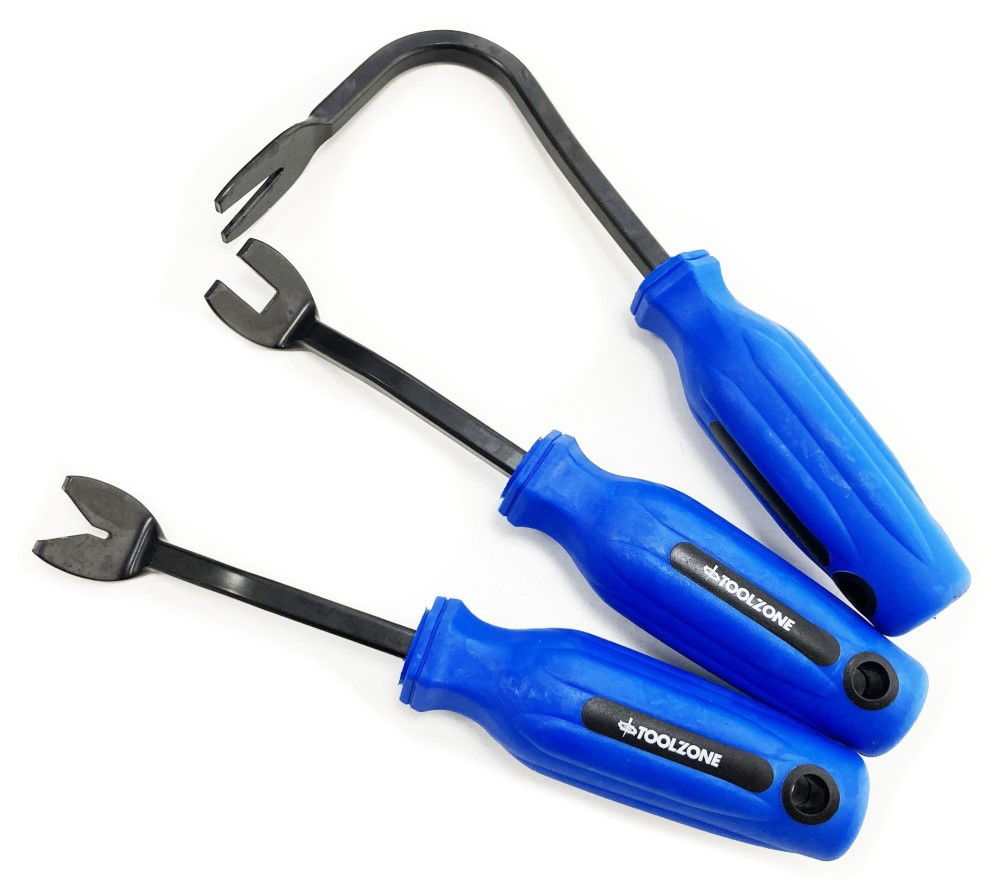 CAR DOOR TRIM REMOVER SET 3pc HEAVY DUTY STEEL - TOOLZONE KDPAU080 thumbnail 3