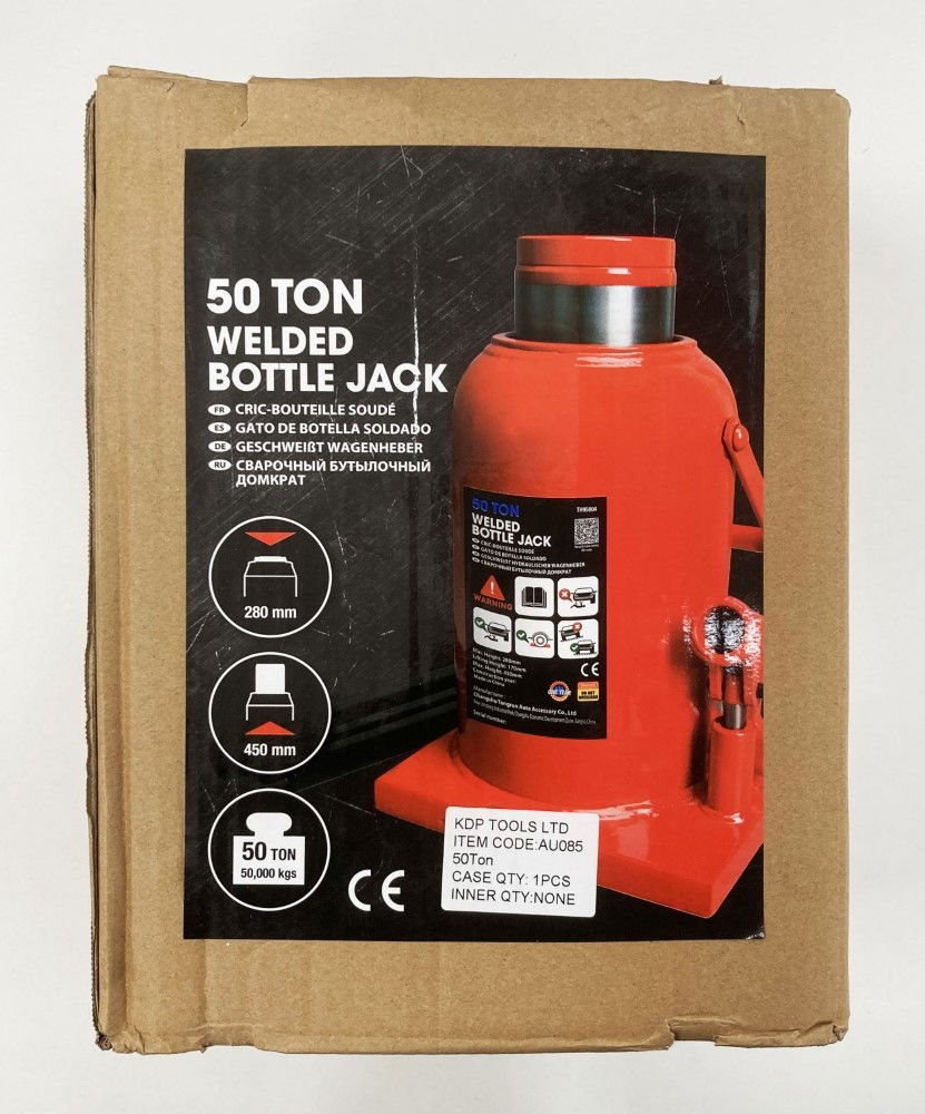 HYDRAULIC BOTTLE JACK 50 TON MIN HEIGHT 300mm LIFT 180mm - TOOLZONE KDPAU085 thumbnail 2