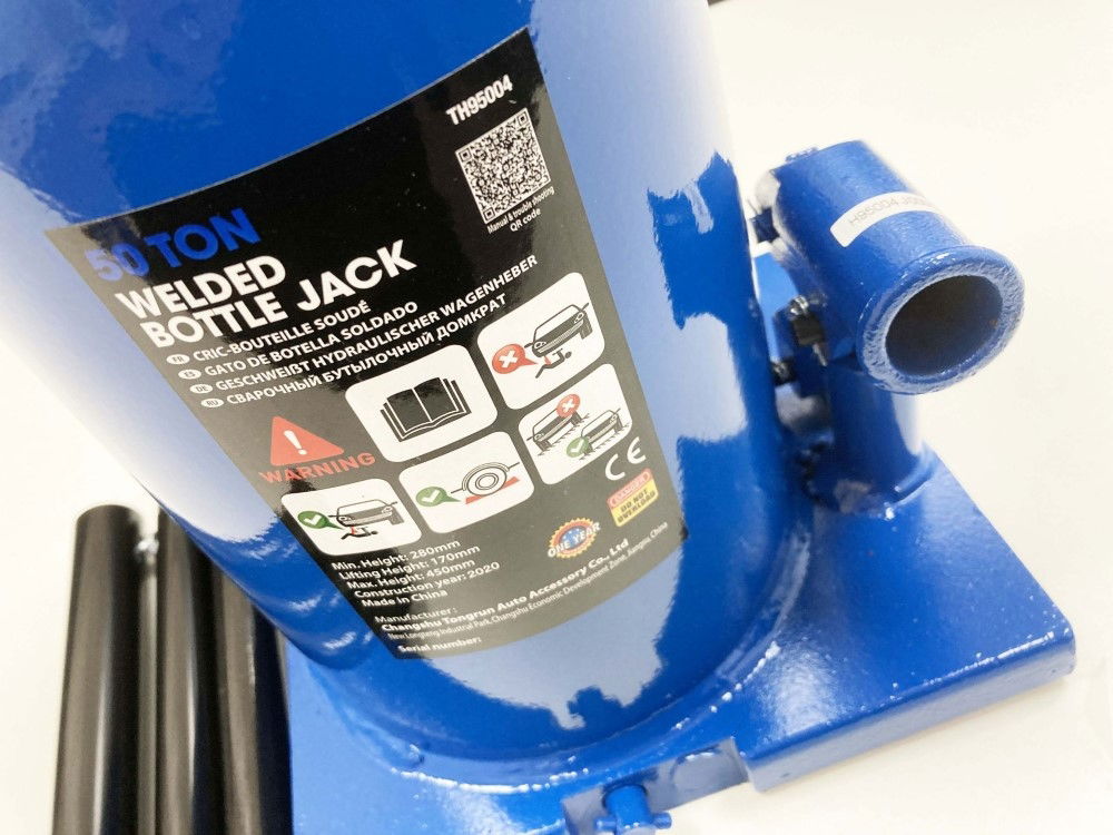 HYDRAULIC BOTTLE JACK 50 TON MIN HEIGHT 300mm LIFT 180mm - TOOLZONE KDPAU085 thumbnail 6