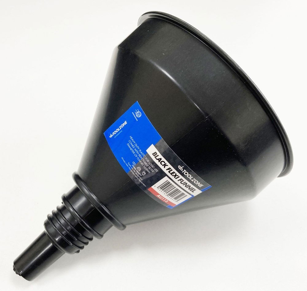 FLEXI FUNNEL 2 IN 1 BLACK WITH REMOVABLE FILTER - TOOLZONE KDPAU113 thumbnail 3