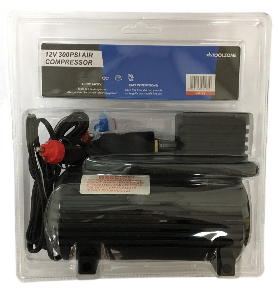 AIR COMPRESSOR 12v 250psi METAL GAUGE - TOOLZONE KDPAU121 thumbnail 2
