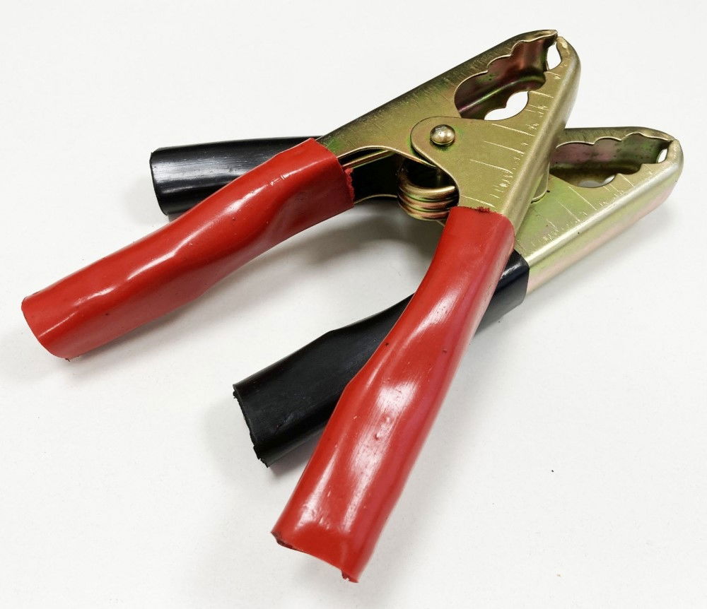 JUMP LEAD CLIPS 2pc FITS WIRES UP TO 14mm LENGTH 180mm - TOOLZONE KDPAU131 thumbnail 3