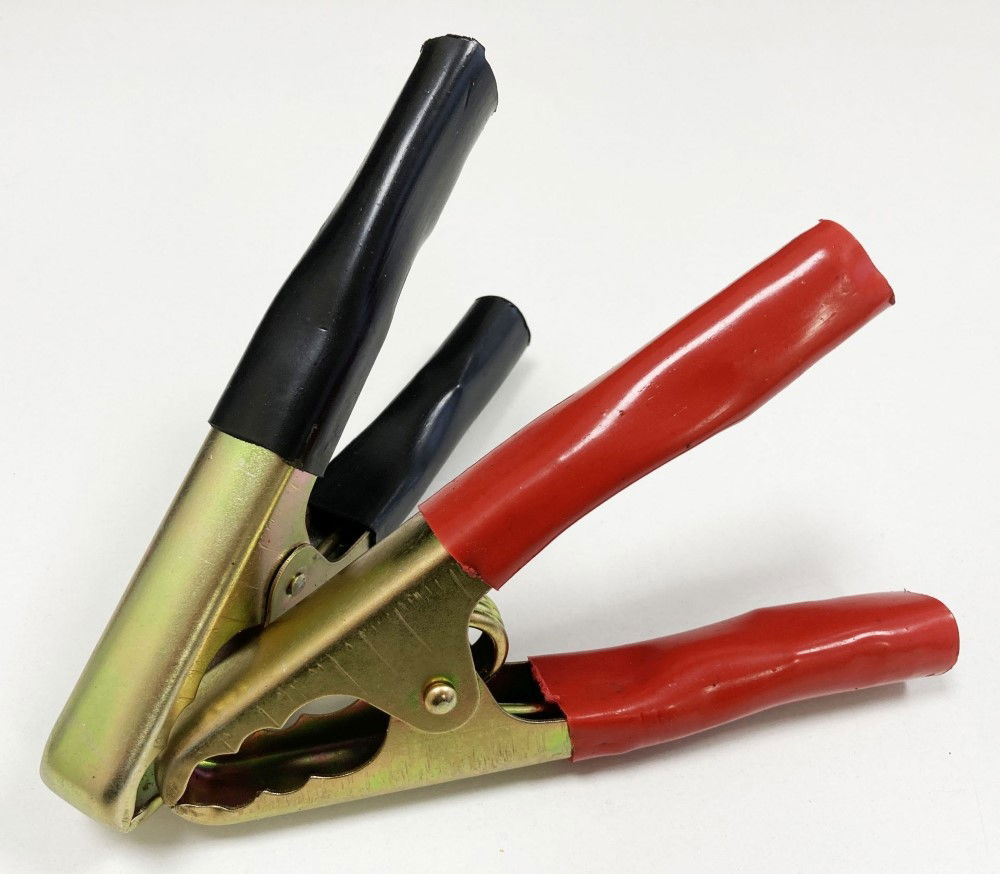 JUMP LEAD CLIPS 2pc FITS WIRES UP TO 14mm LENGTH 180mm - TOOLZONE KDPAU131 thumbnail 4