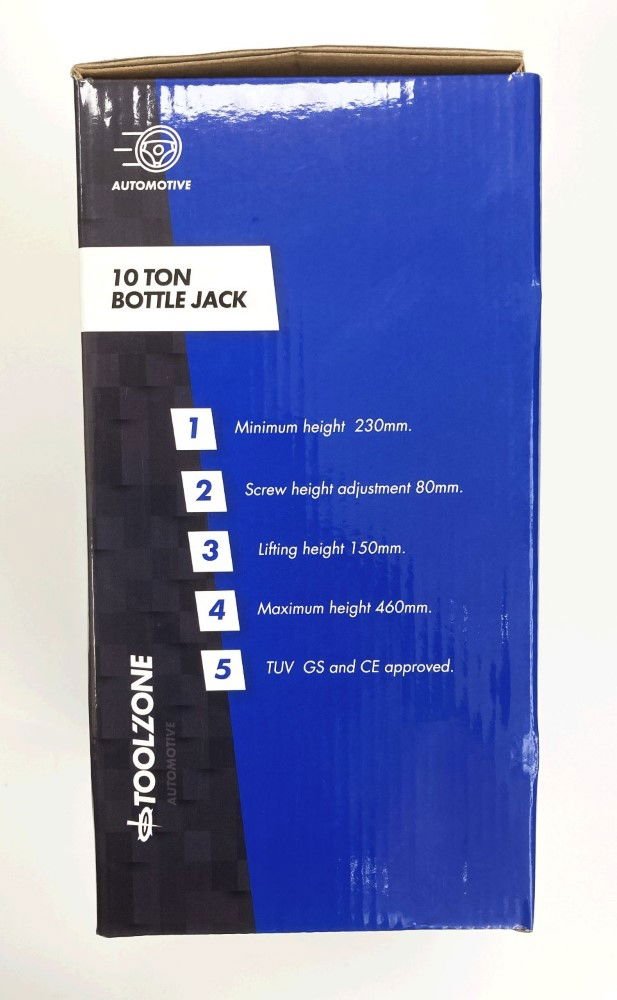 BOTTLE JACK 10 TON min height 230mm max height 460mm - TOOLZONE KDPAU150 thumbnail 3