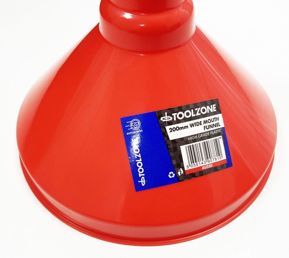 PLASTIC FUNNEL ORANGE 200mm - TOOLZONE KDPAU250 thumbnail 4