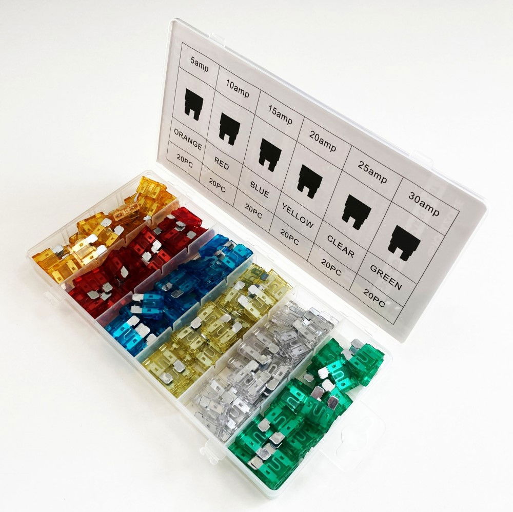 CAR FUSES STANDARD BLADE 120pc ASSORTED 5a-30a - TOOLZONE KDPAU296 thumbnail 5