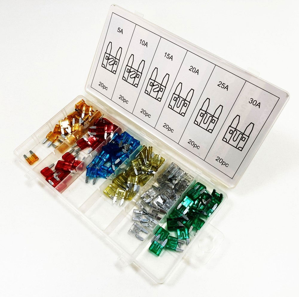 CAR FUSES MINI BLADE 120pc ASSORTED 5a-30a - TOOLZONE KDPAU303 thumbnail 6