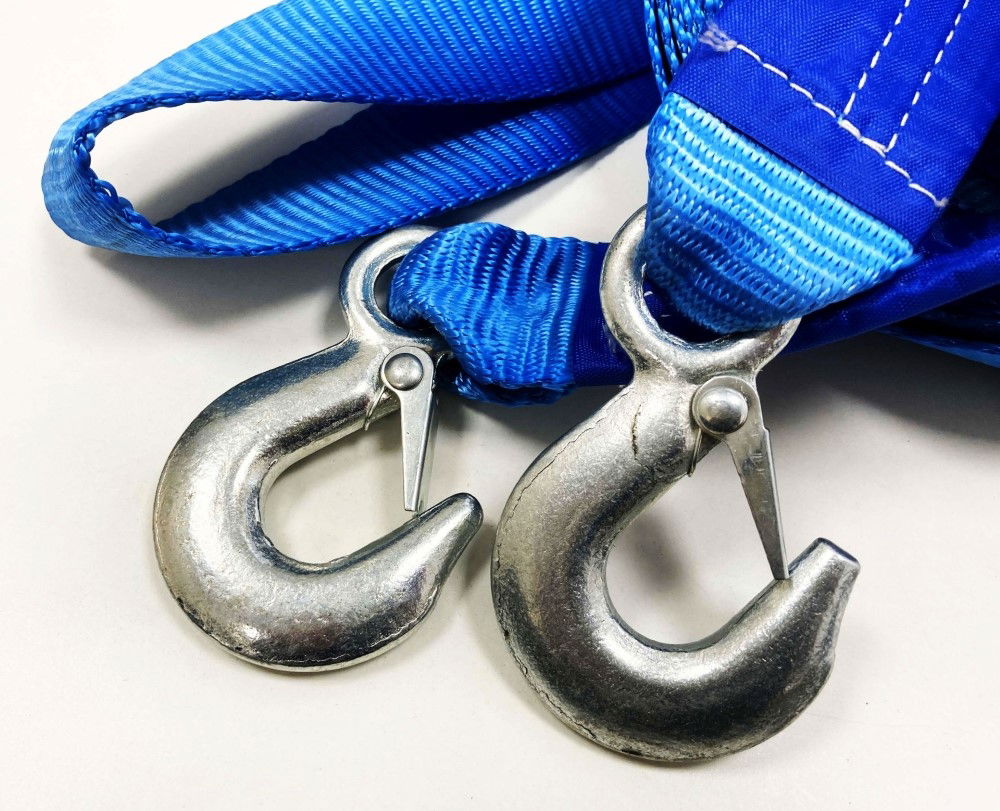 TOW STRAP 2 x 6m 3tonne WITH STEEL HOOKS - TOOLZONE KDPAU322 thumbnail 7