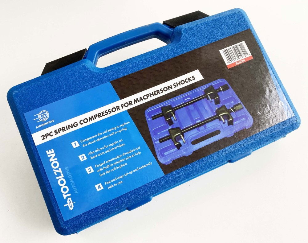 SPRING COMPRESSOR 2pc WITH LOCKING PINS - TOOLZONE KDPAU324 thumbnail 2