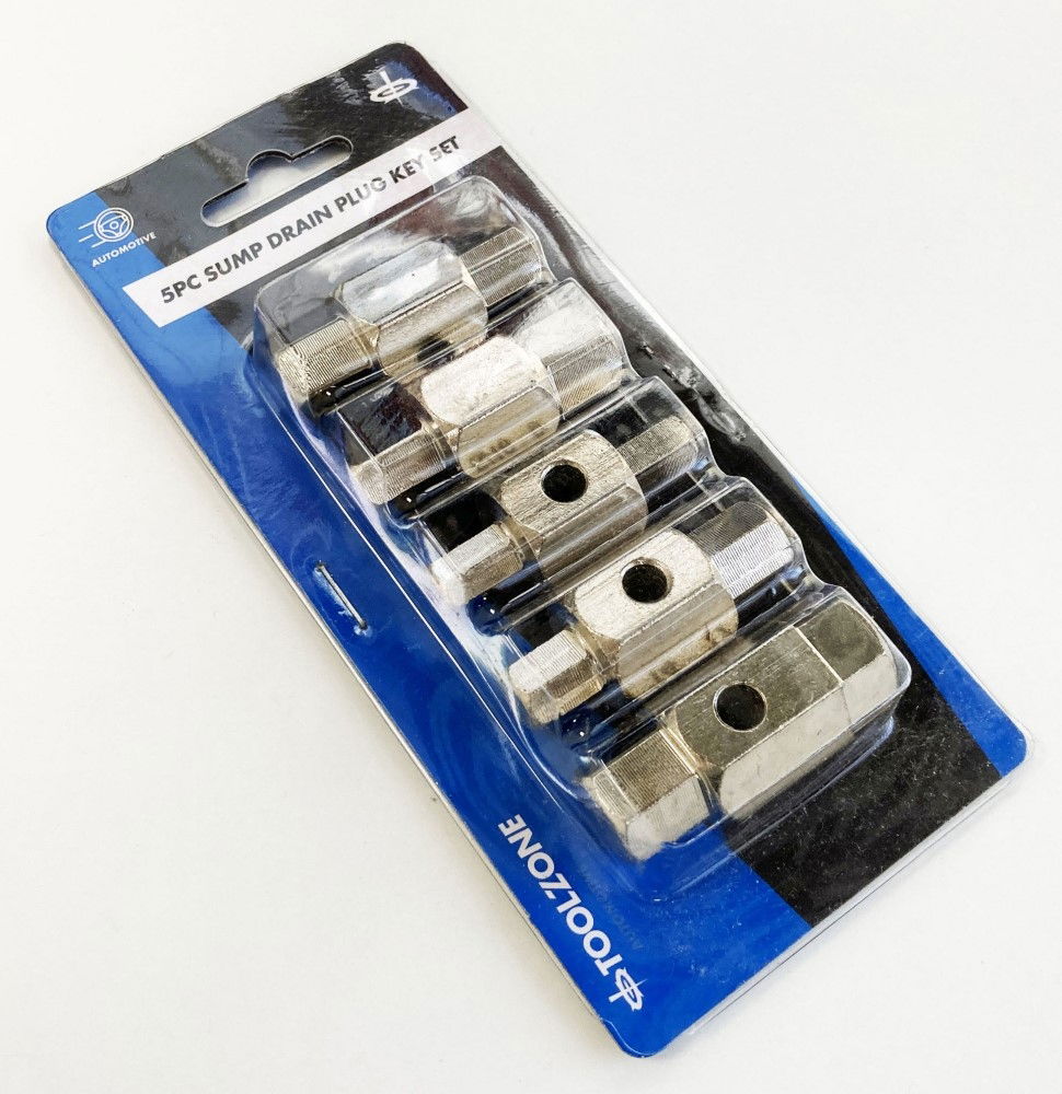DRAIN PLUG KEYS 5pc DOUBLE ENDED 10 SIZES - TOOLZONE KDPAU333 thumbnail 2