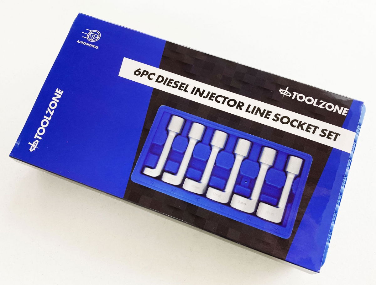 DIESEL INJECTOR LINE SOCKET SET 6pc 1/2 DRIVE 12-19mm - TOOLZONE KDPAU338 thumbnail 3