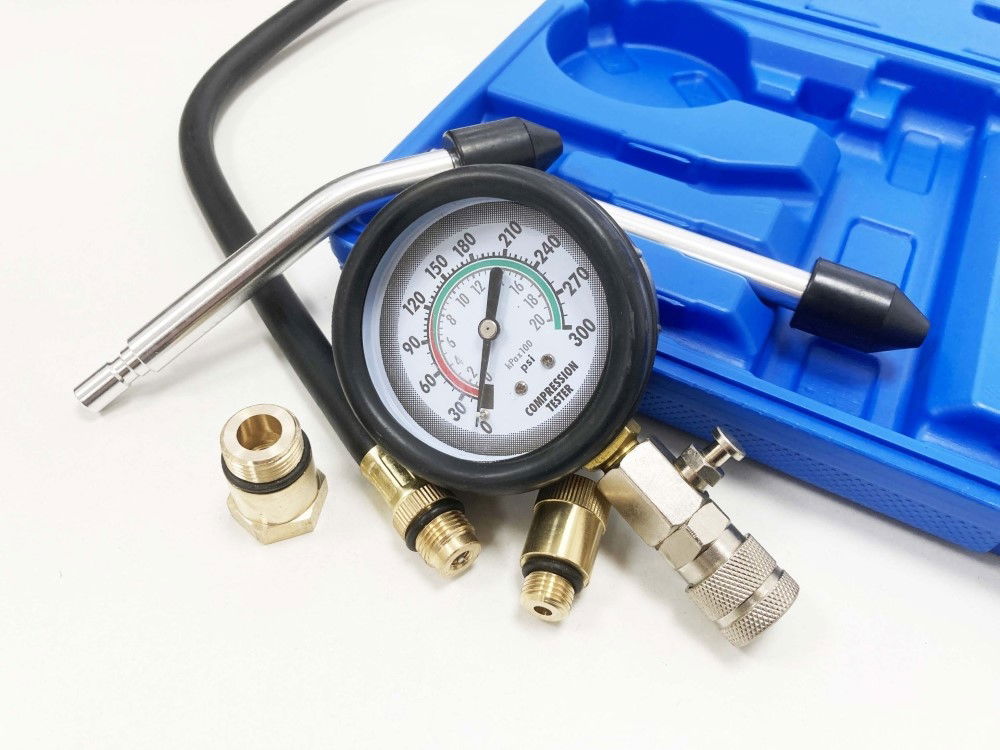 PETROL COMPRESSION TEST KIT 8pc 63mm GAUGE UP TO 300 psi - TOOLZONE KDPAU343 thumbnail 10