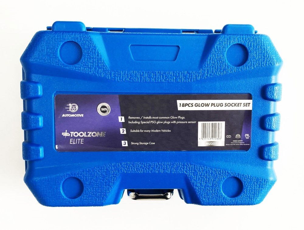 GLOW PLUG SOCKET SET 18pc - TOOLZONE KDPAU351 image 1